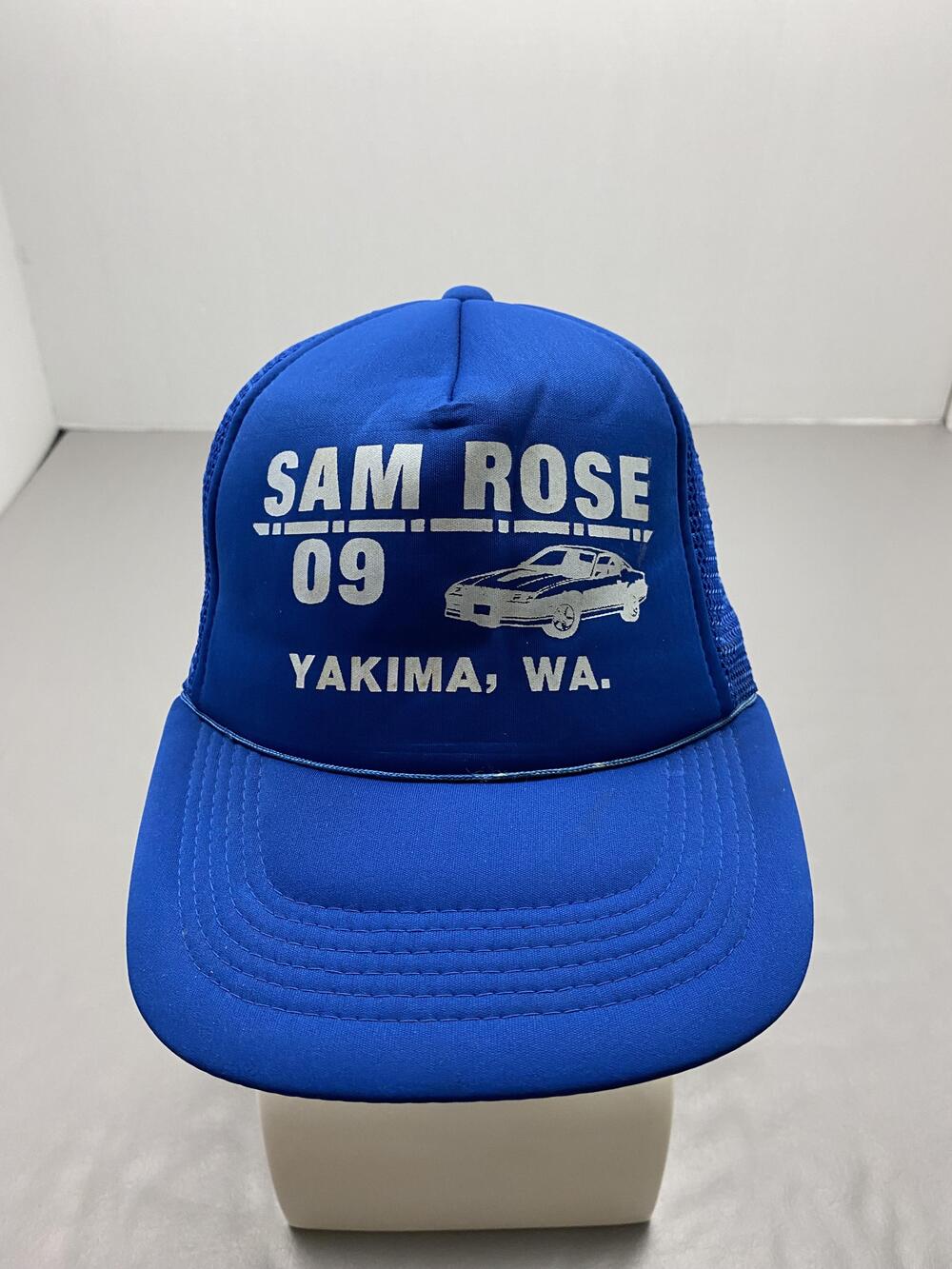 Sam Rose Hat Cap Trucker Strap Back One Size Blue Mesh Back Cars Adjustable Mens
